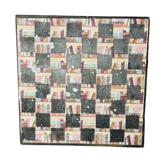 Vintage Library - Scrapbook Chess Board