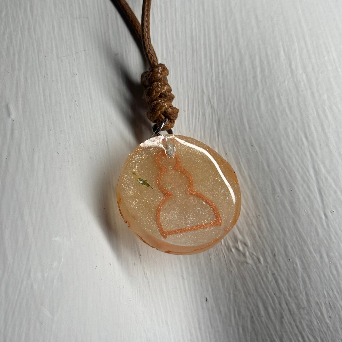 Cream Pawn - Handmade Resin Chess Necklace