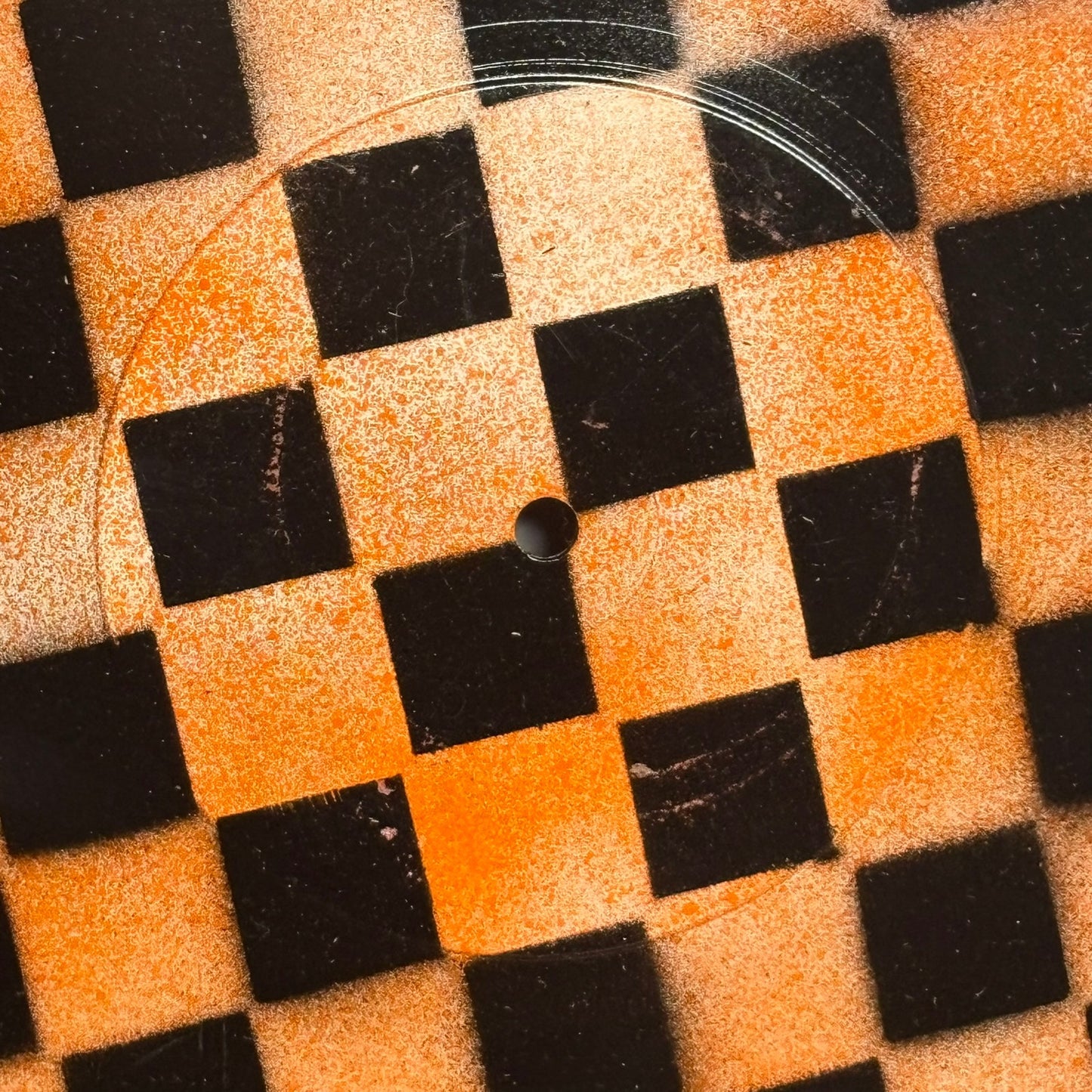 Orange & Black - Vinyl Chess Board