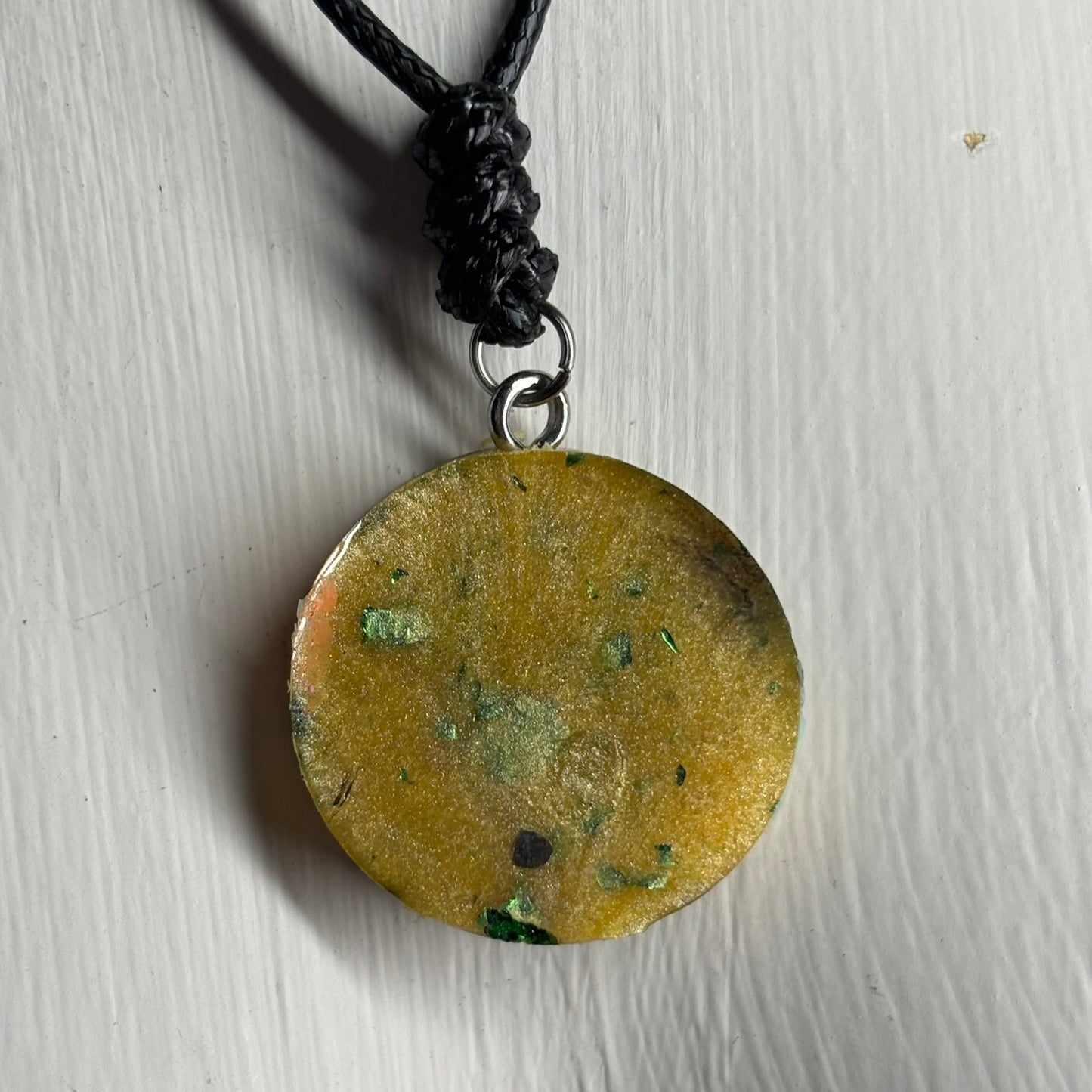 Royal Yellow Rook - Handmade Resin Chess Necklace