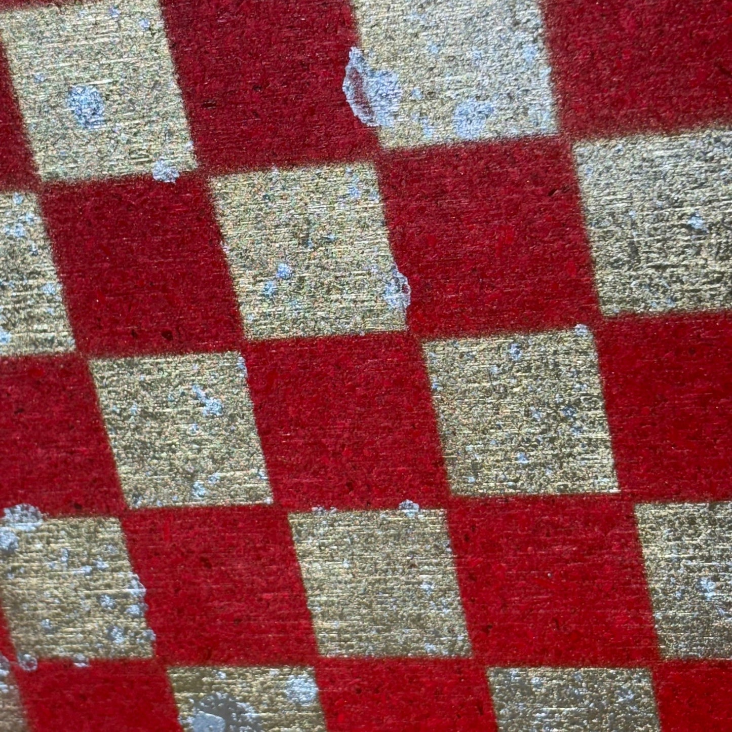 Red & Gold - Painted Chess Board