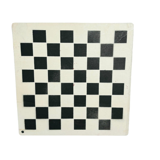 Cream White & Black - Painted Thin Wooden Chess Board