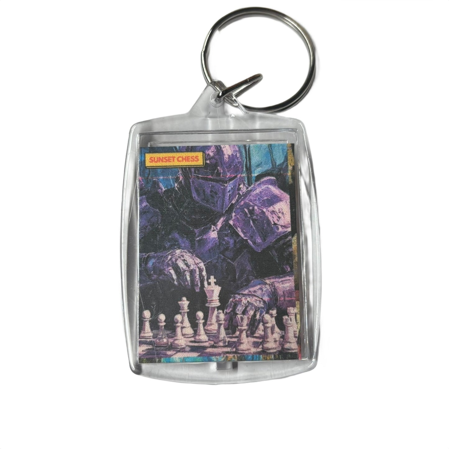Purple Knight - Chess  Photo Keychain