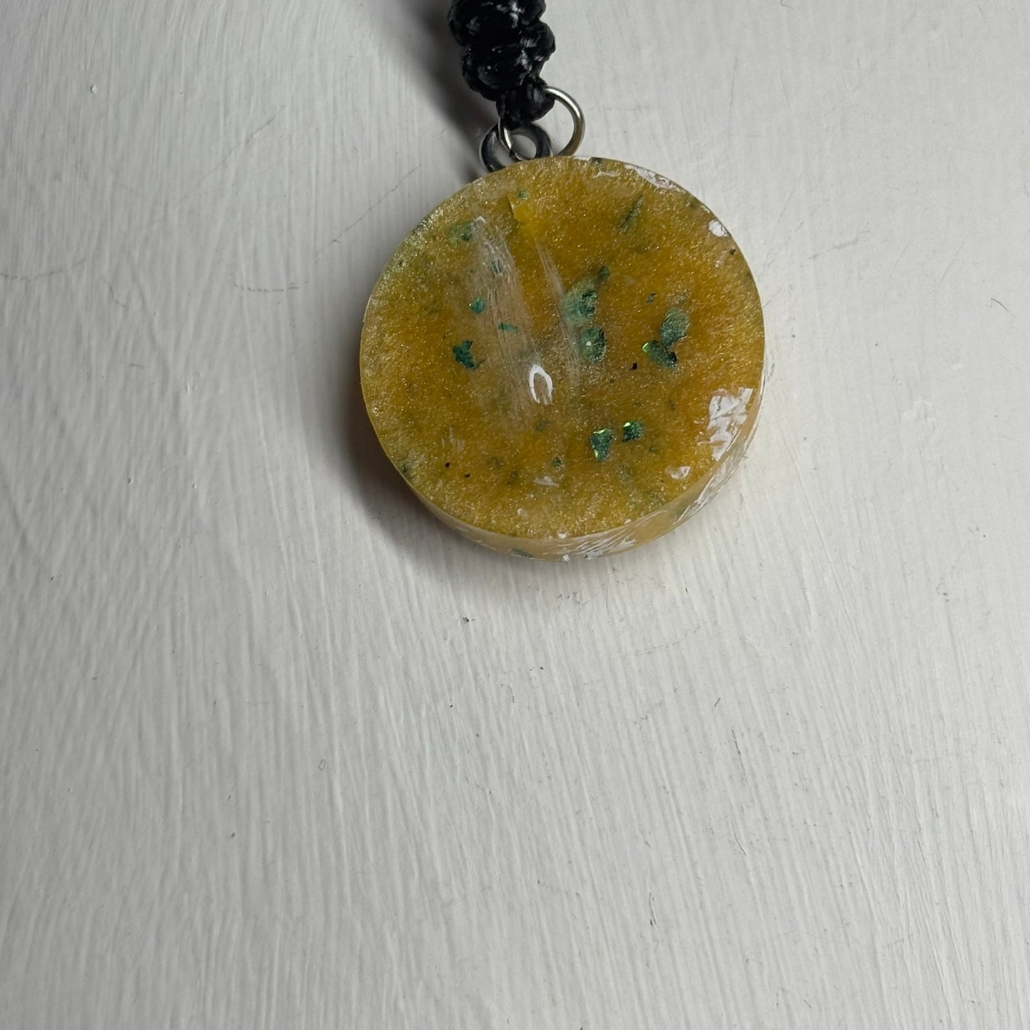 Yellow Supreme King - Handmade Resin Chess Necklace