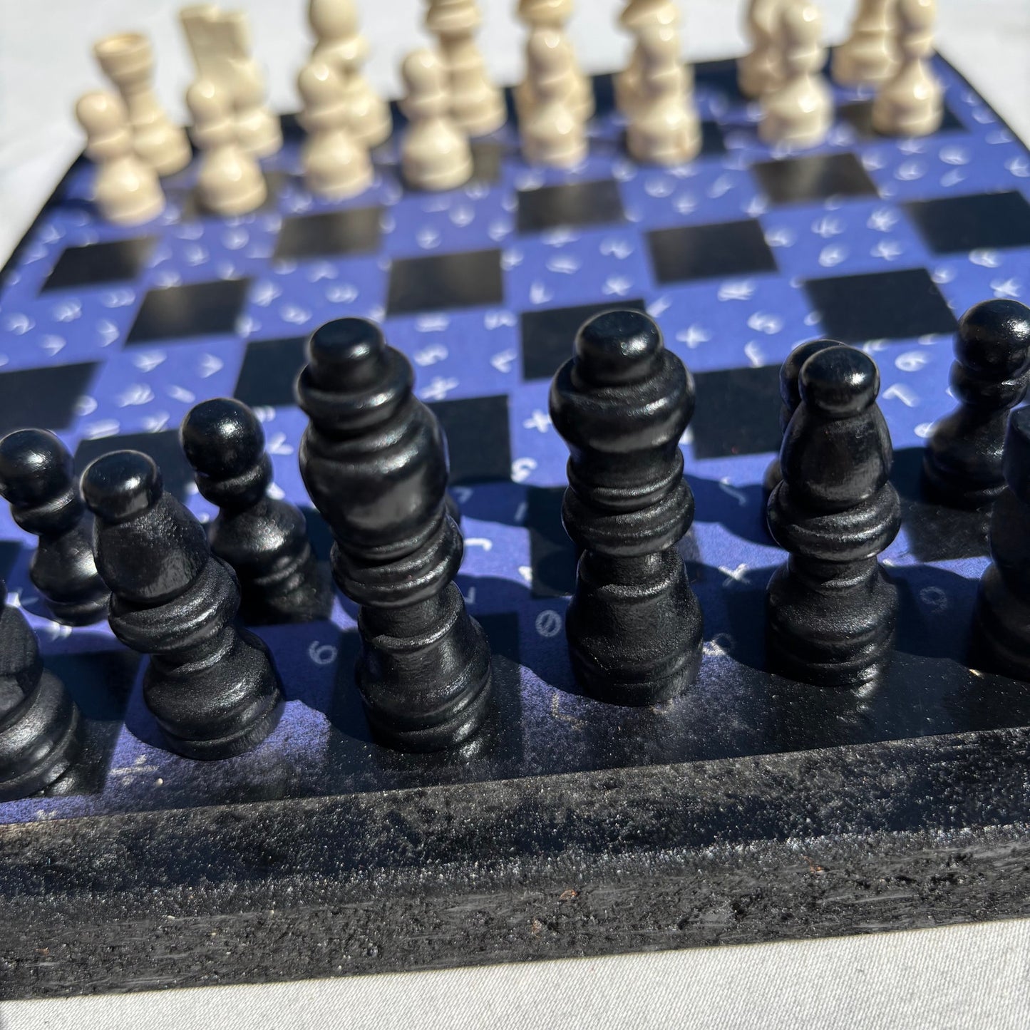 Purple Symbols - Scrapbook Chess Set