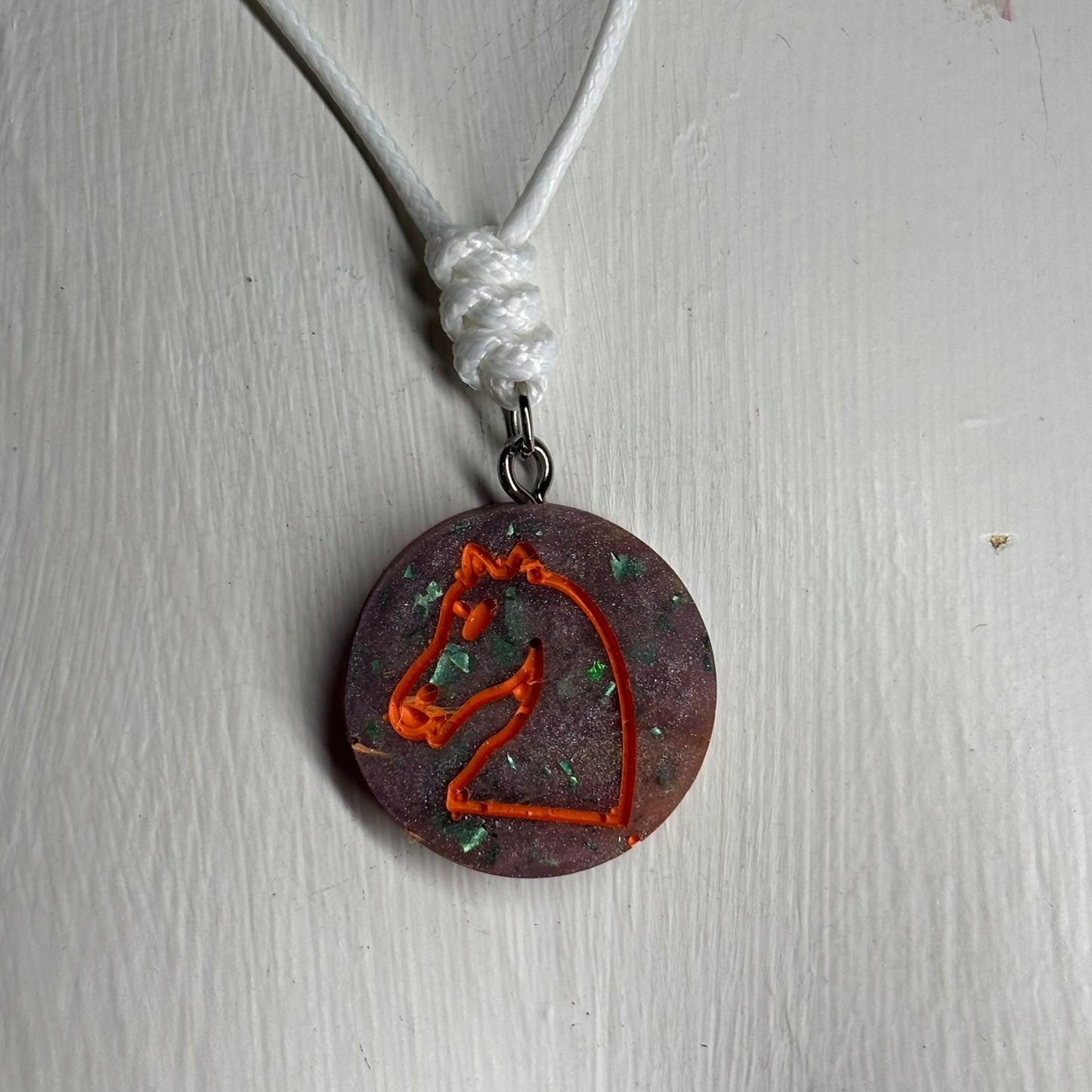 Premium Knight - Handmade Resin Chess Necklace