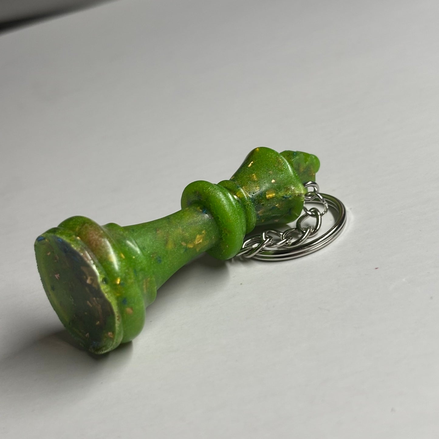 Green Sparkle King - Handmade Resin Keychain