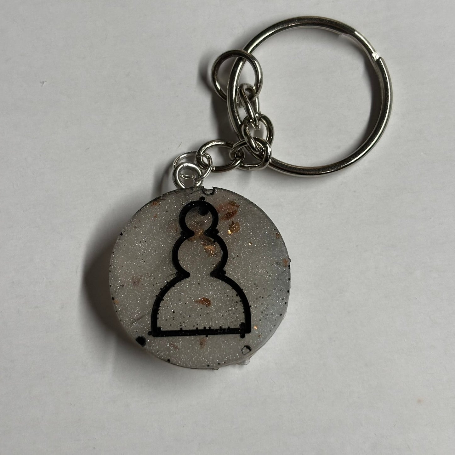 Royal White Pawn - Handmade Resin Keychain