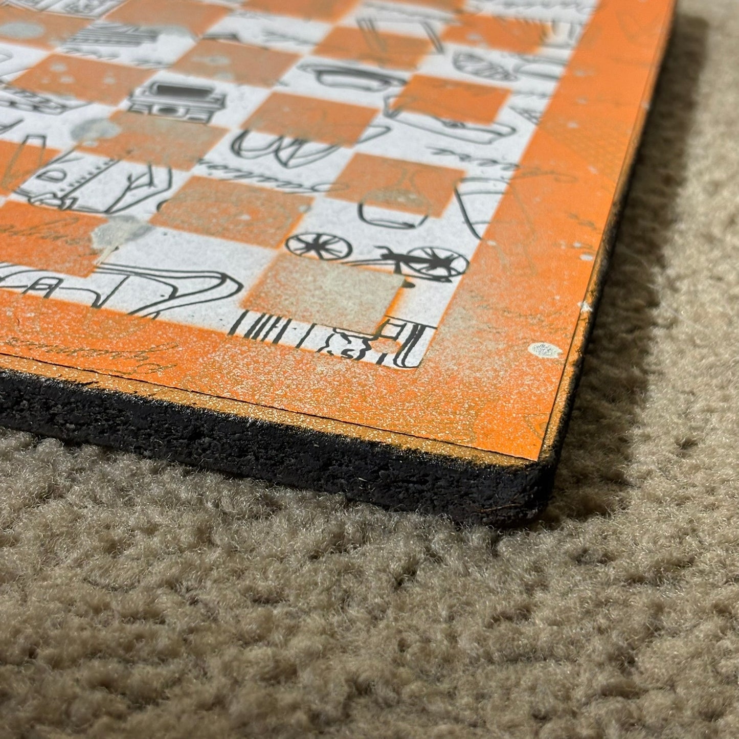 Classic Orange - Scrapbook Chess Board