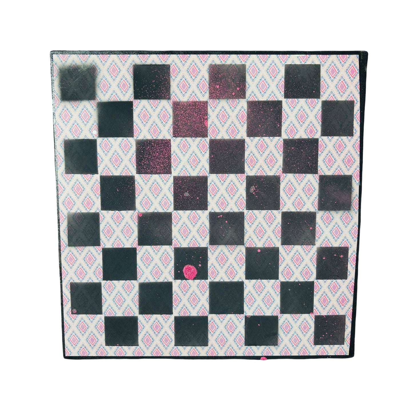 Light Pink & Blue - Scrapbook Chess Board