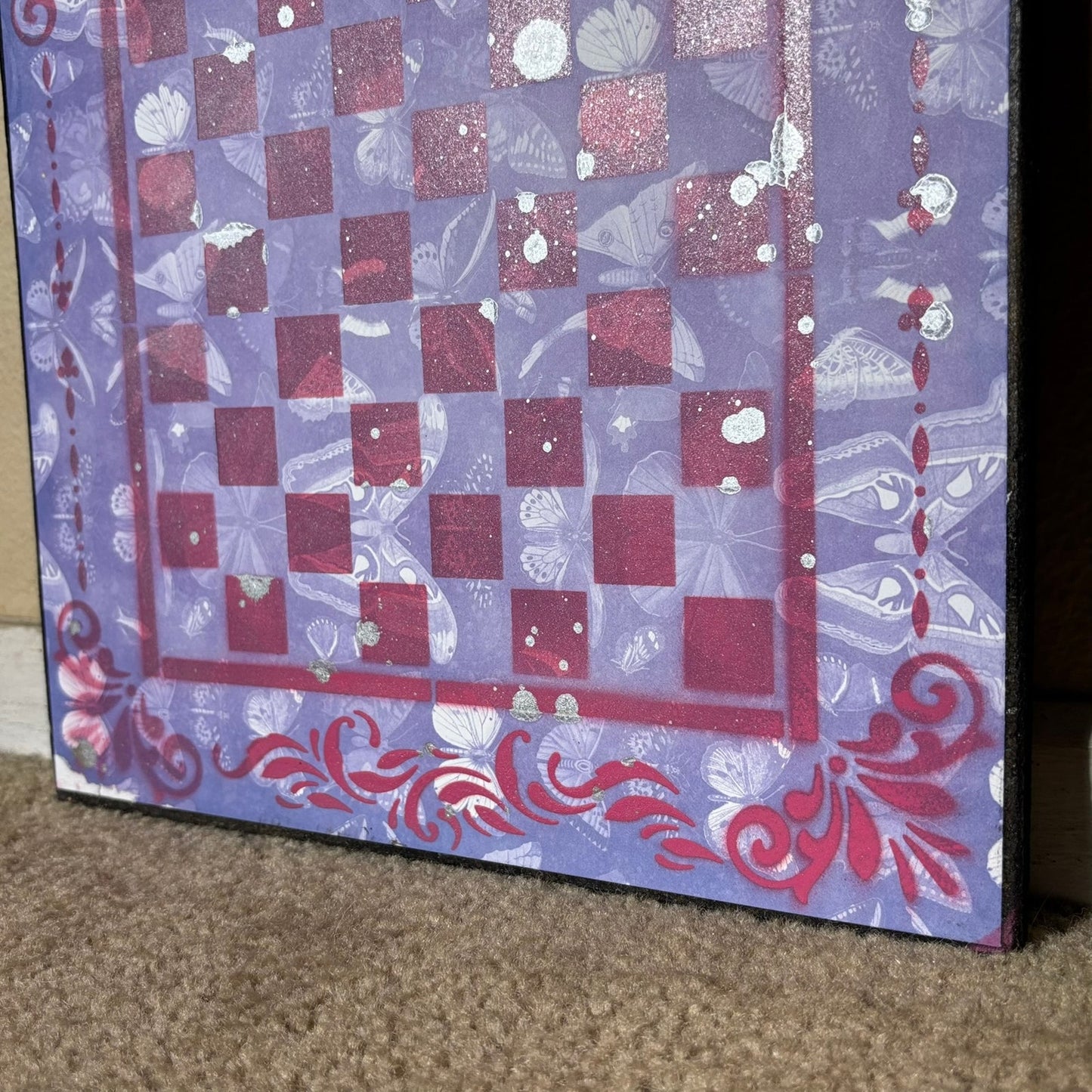 Lavish Purple - Scrapbook Chess Board