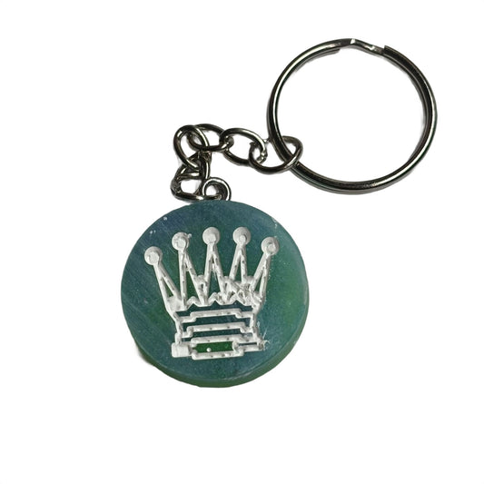 Seattle Colors Queen - Handmade Resin Keychain - Flat Edition