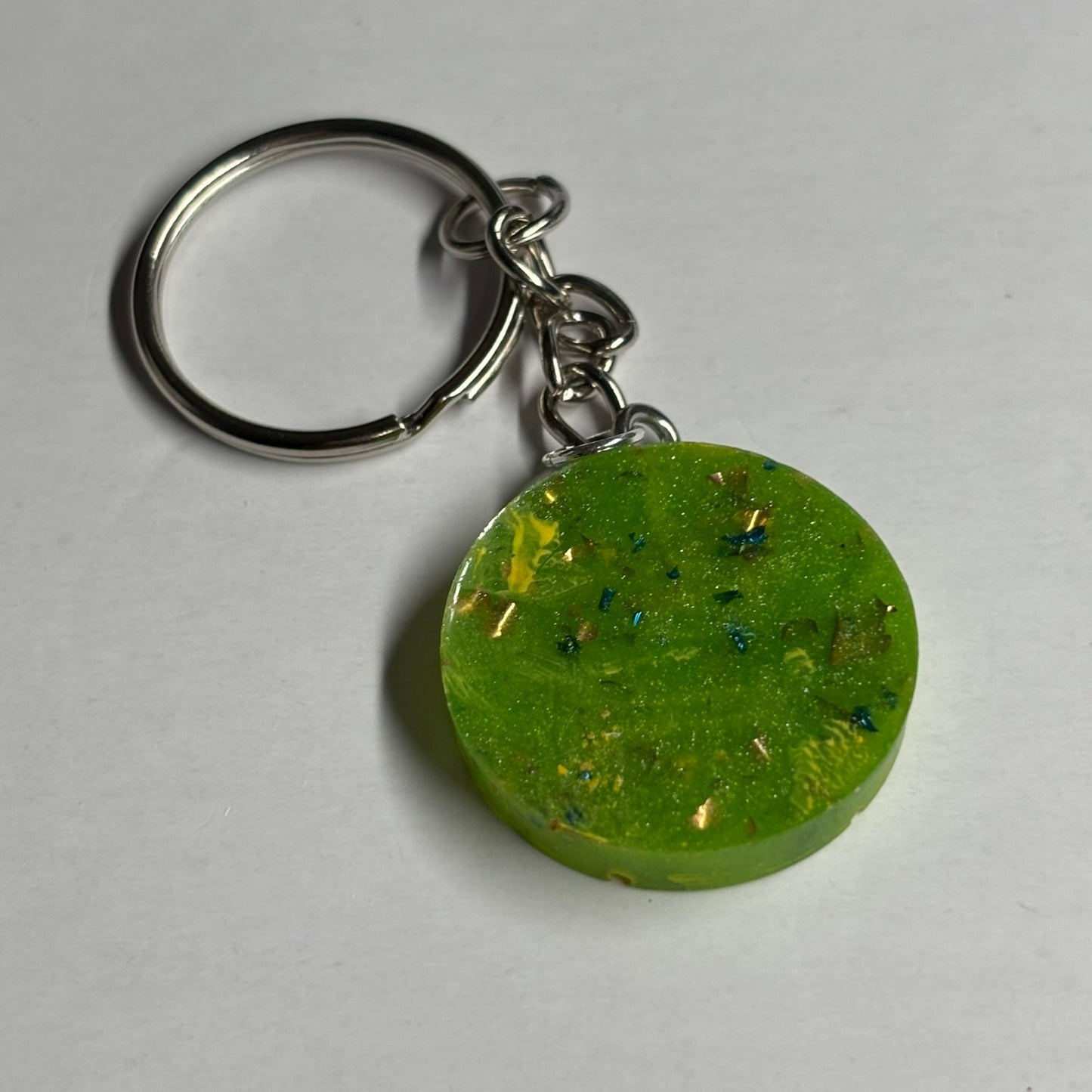 Yellow Green Rook - Handmade Resin Keychain