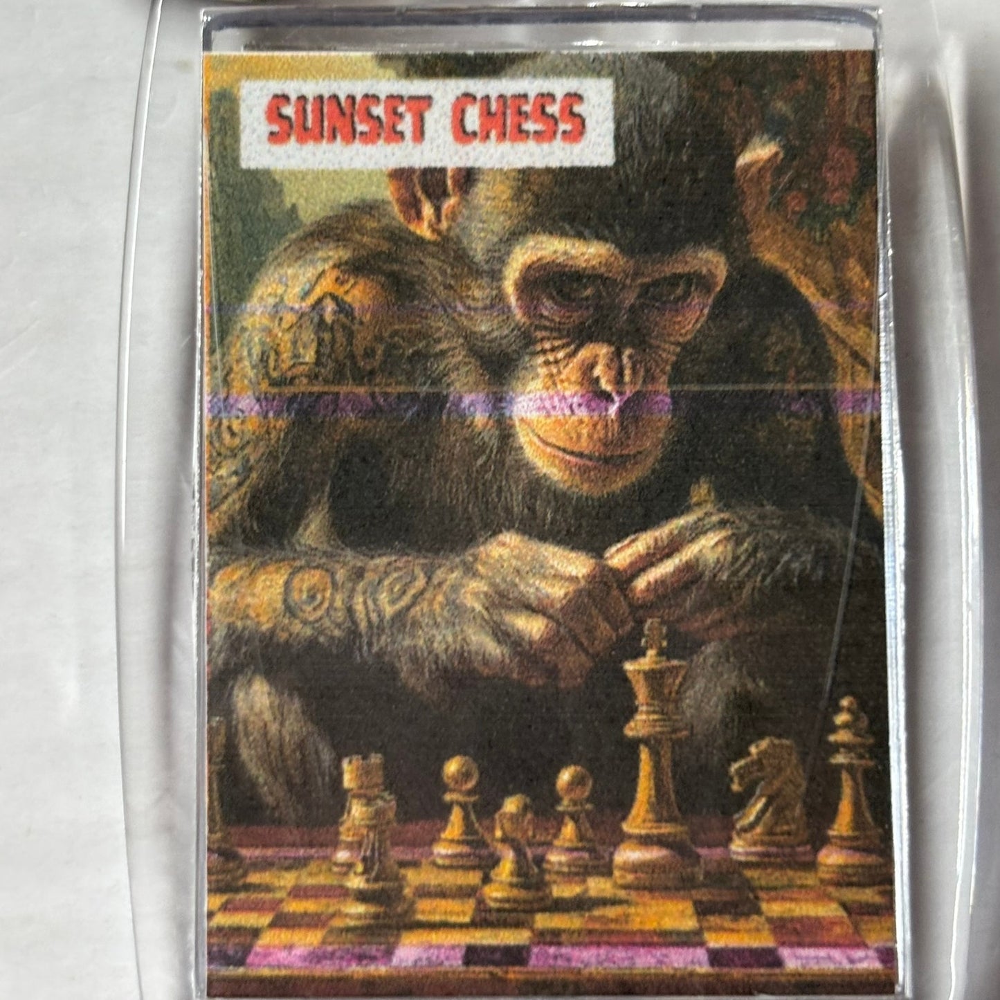 Settle Monkey - Chess  Photo Keychain