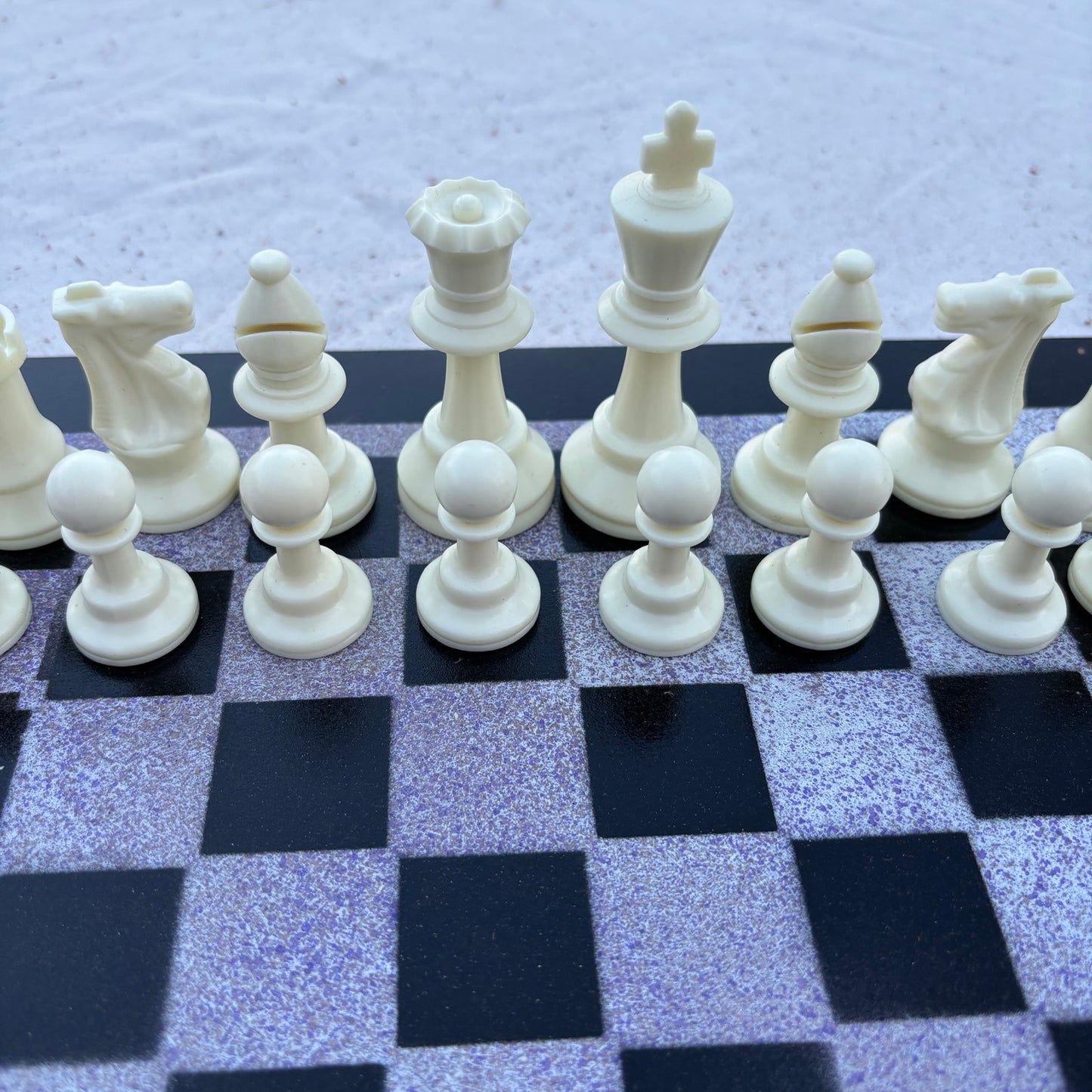 Purple Mist - Painted Chess Set