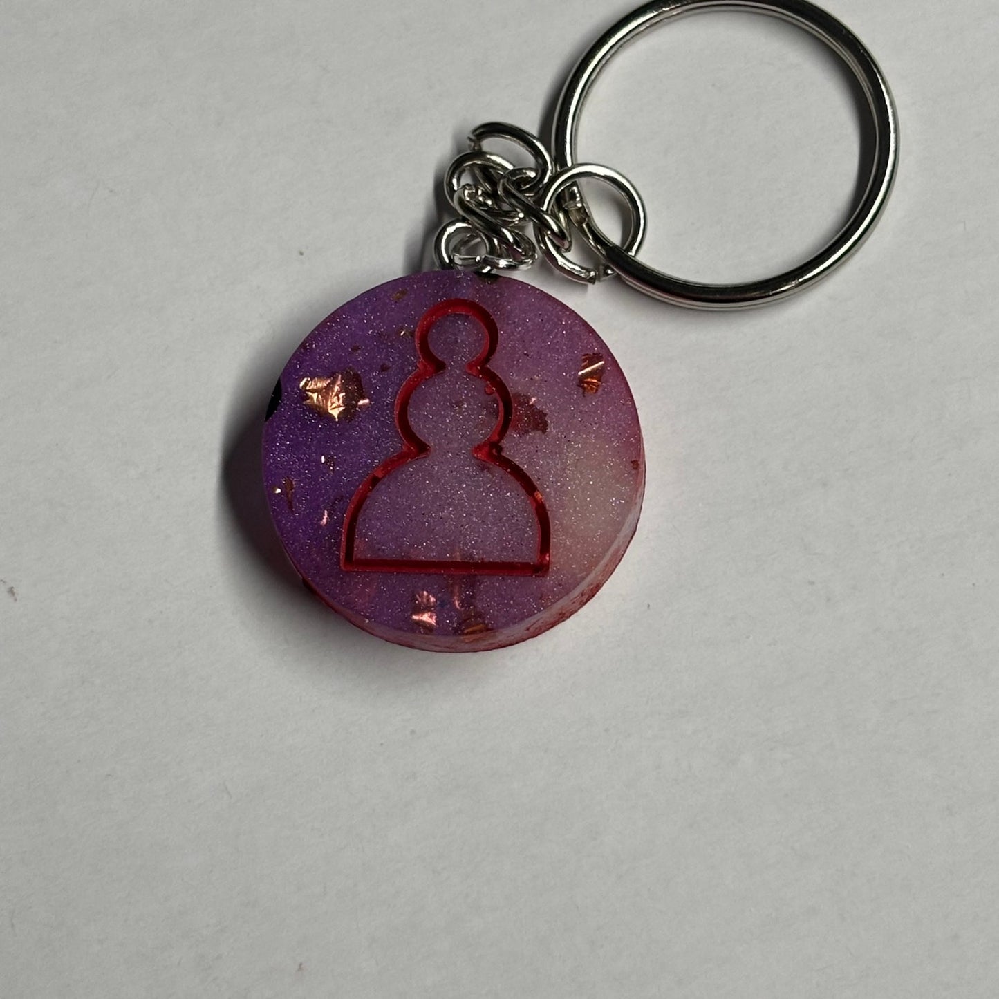 Galaxy Swirl Pawn - Handmade Resin Keychain