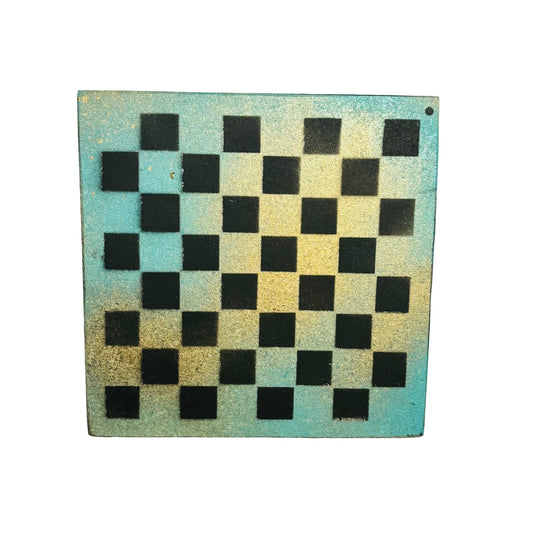 Green Yellow Hue - Painted Double Sided Chess Board