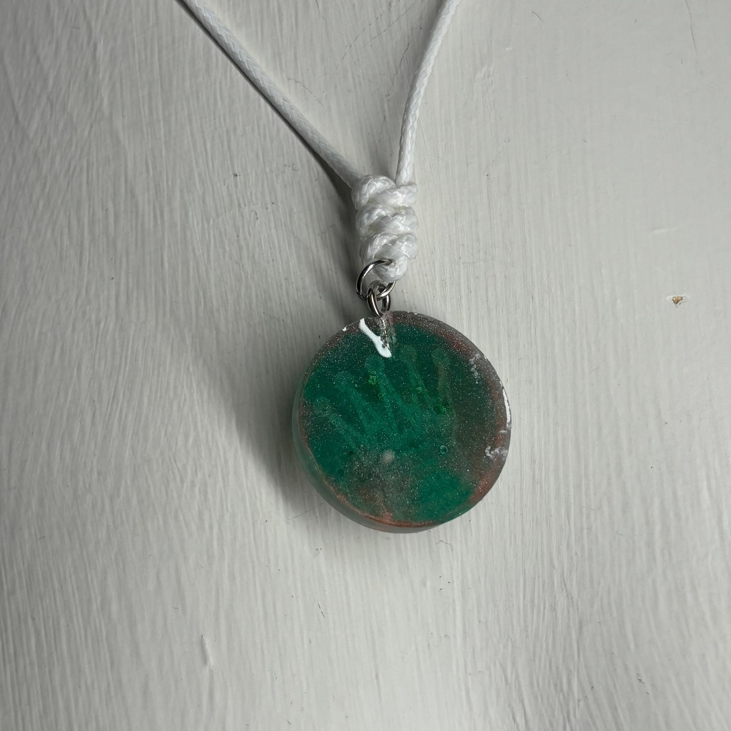 Ice Green Queen - Handmade Resin Chess Necklace