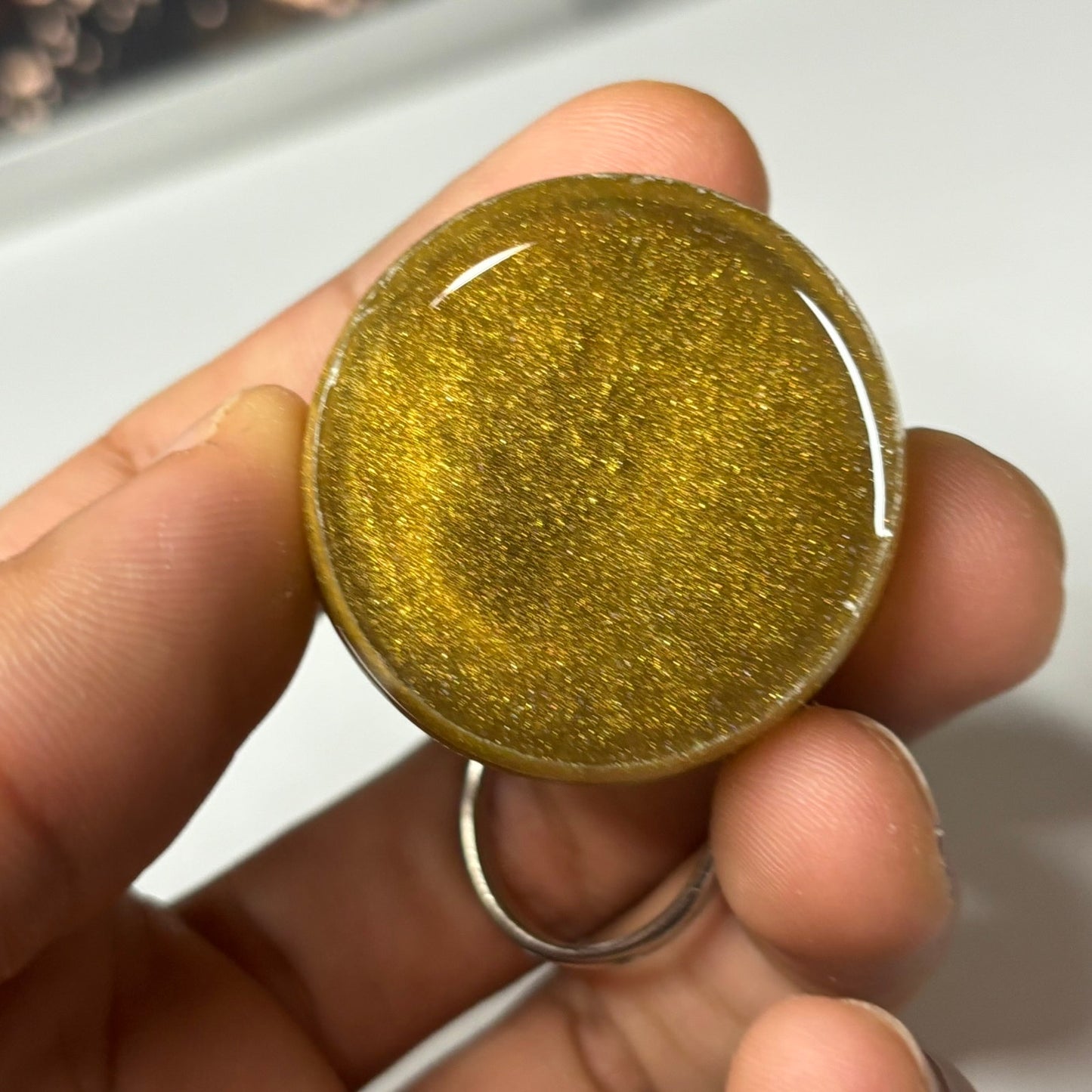 Half Colored Bishop - Handmade Resin Keychain - Large Edition