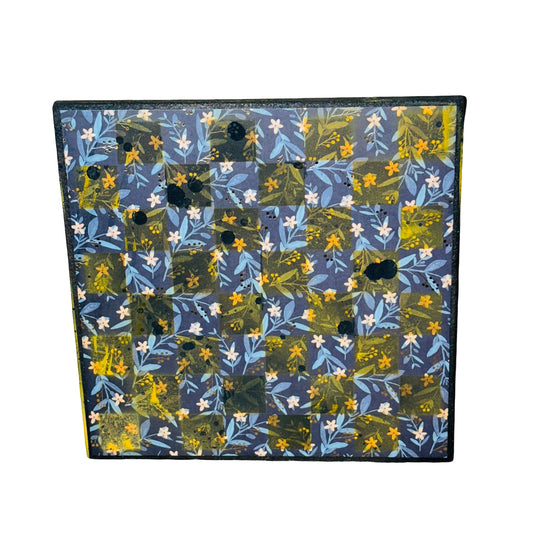 Messy Yellow - Scrapbook Chess Board