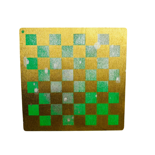 Golden Green Forest - Painted Thin Wooden Chess Board
