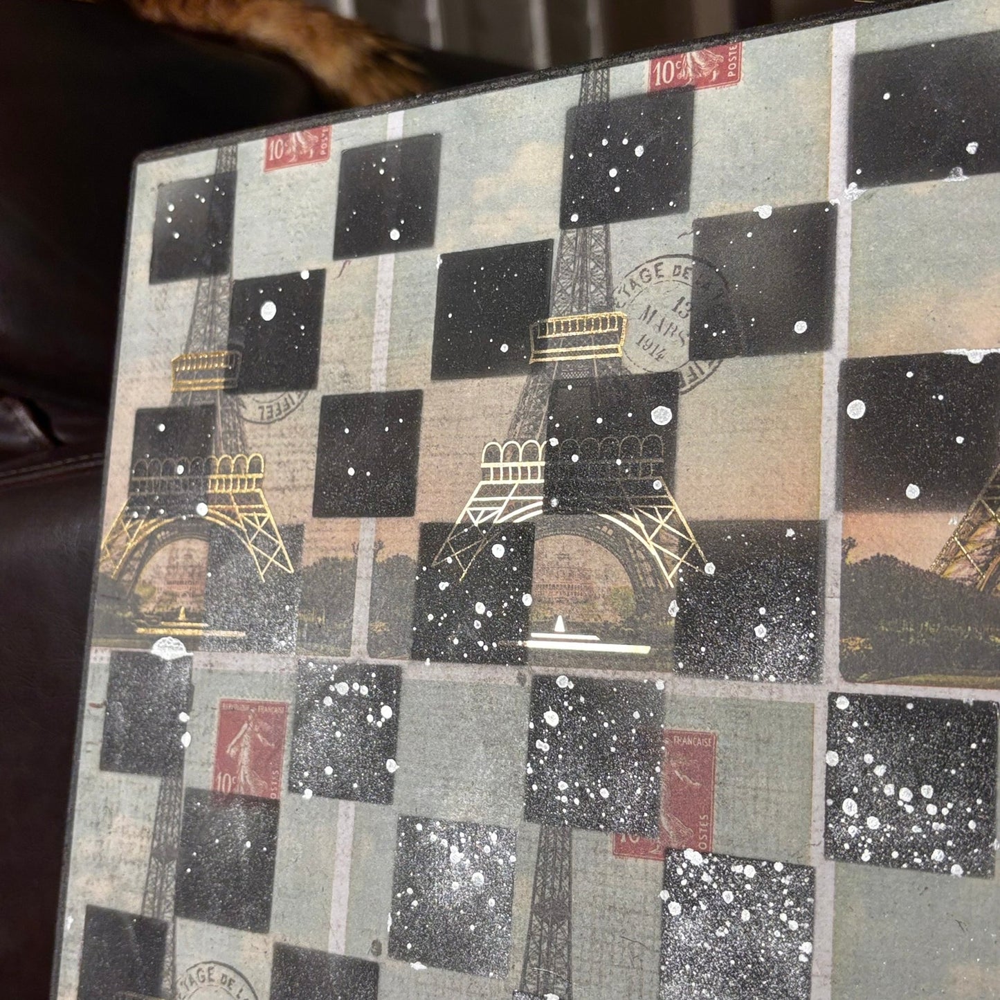 Vintage Tower - Scrapbook Chess Board