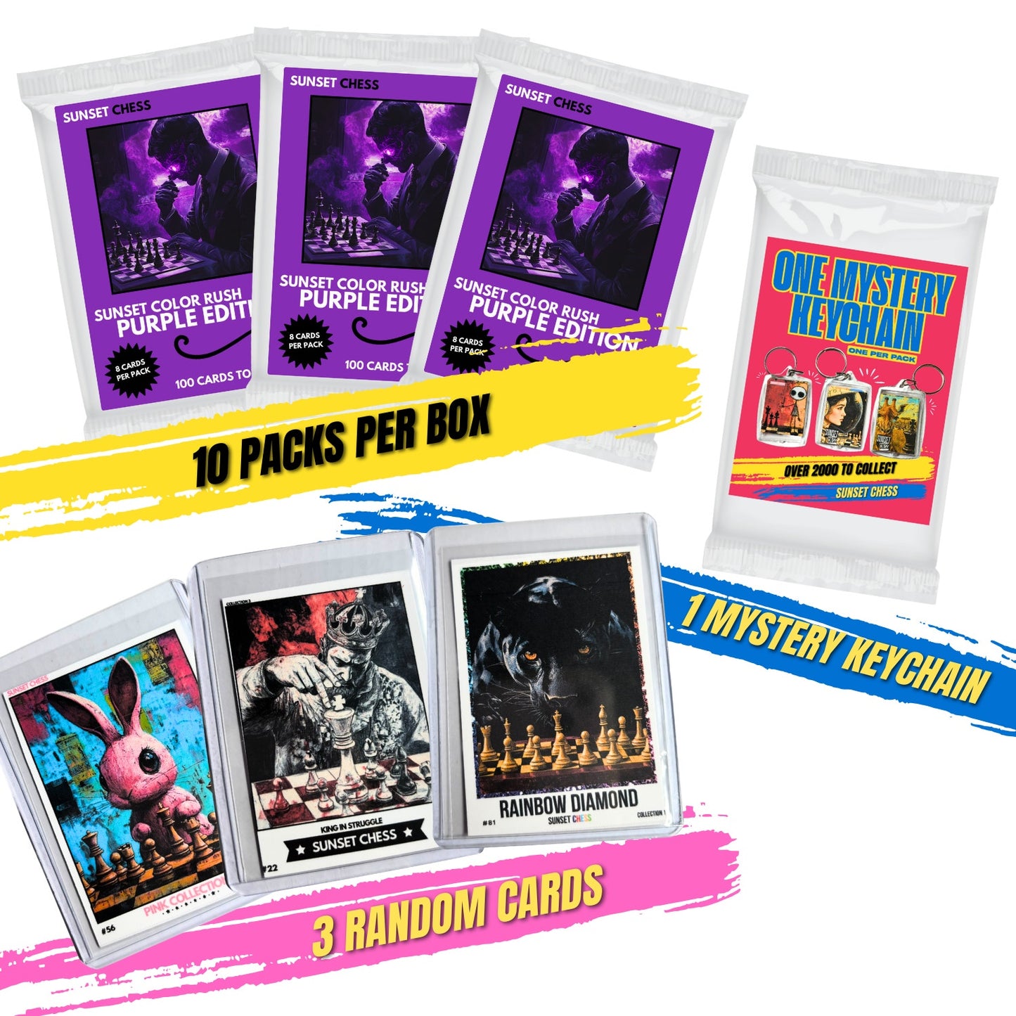 Purple Color Rush Trading Cards - Mini Box Collection