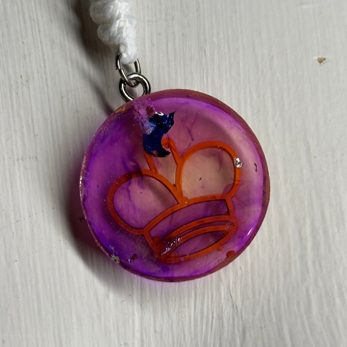 Purple Void - Handmade Resin Chess Necklace