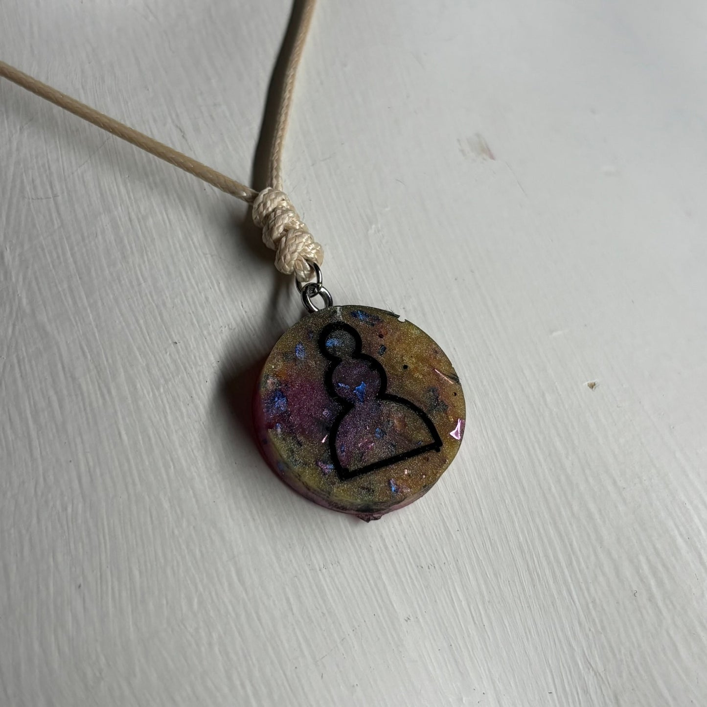Vintage Pawn - Handmade Resin Chess Necklace