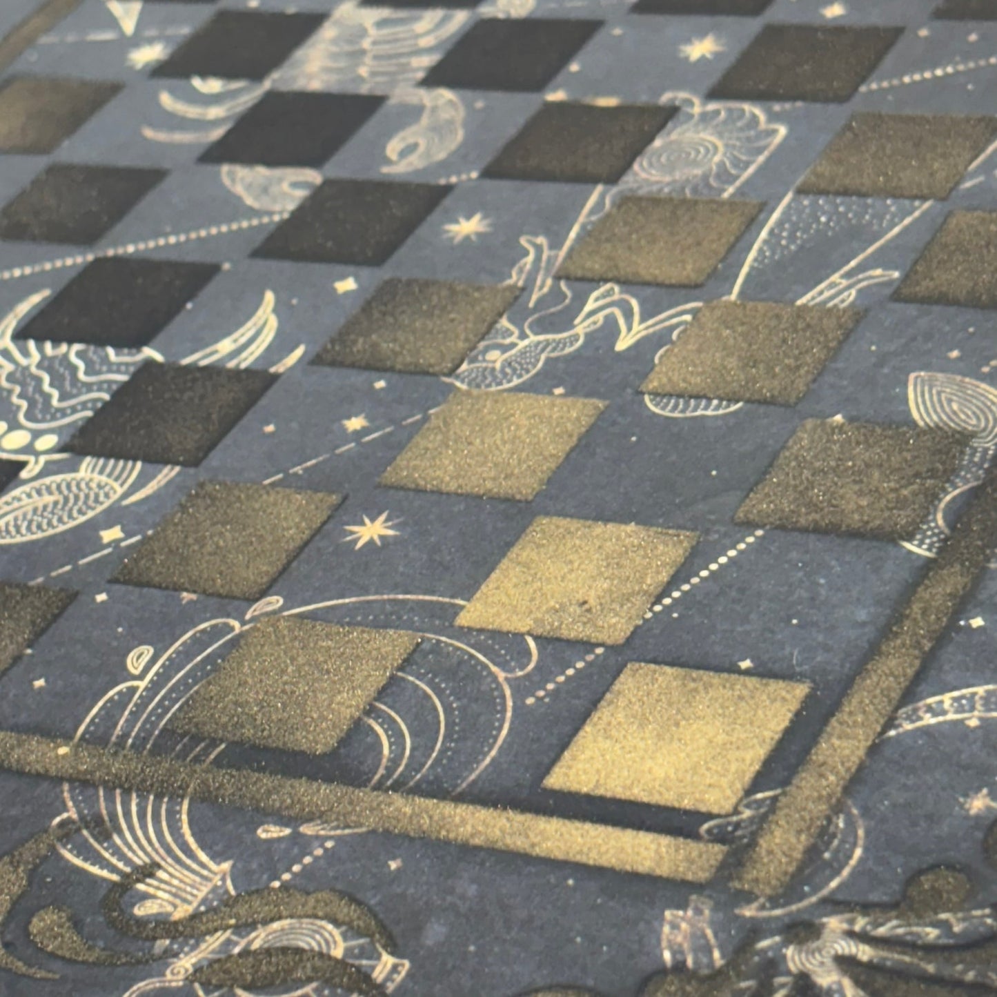 Golden Royal Blue - Scrapbook Chess Board