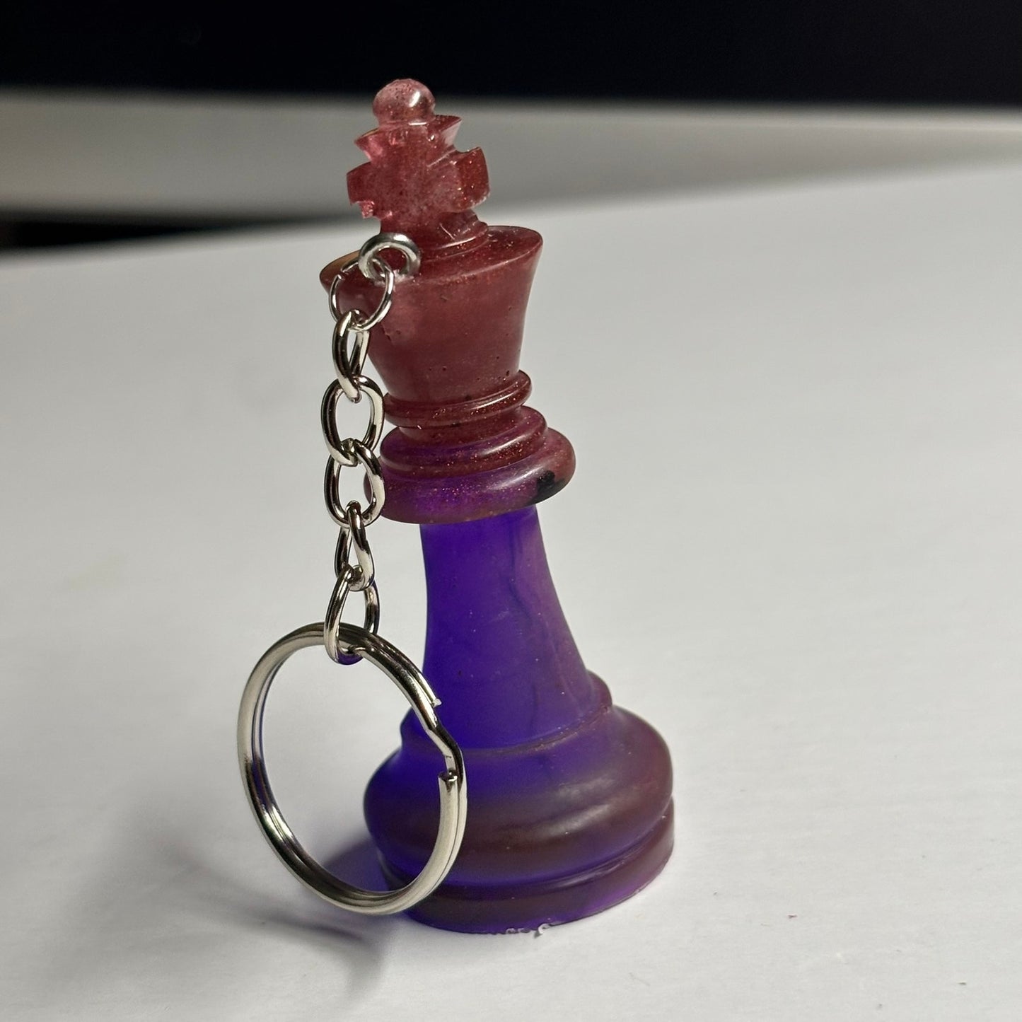 Purple/Red King - Handmade Resin Keychain