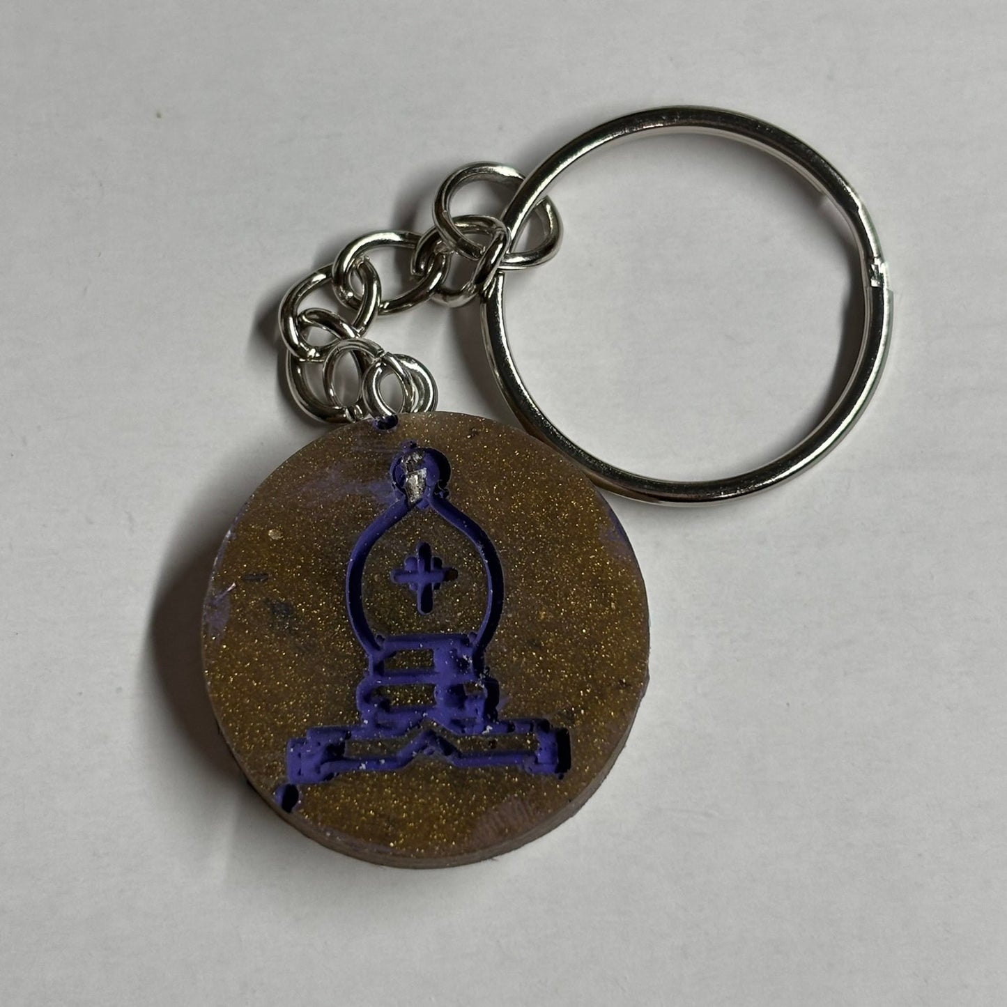 Royal Brown Bishop - Handmade Resin Keychain