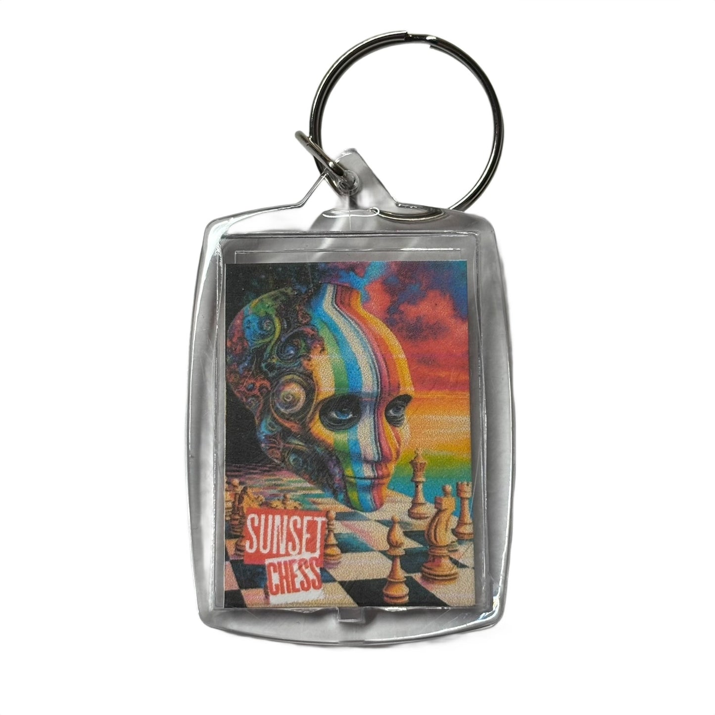 Rainbow Sploosh - Chess  Photo Keychain