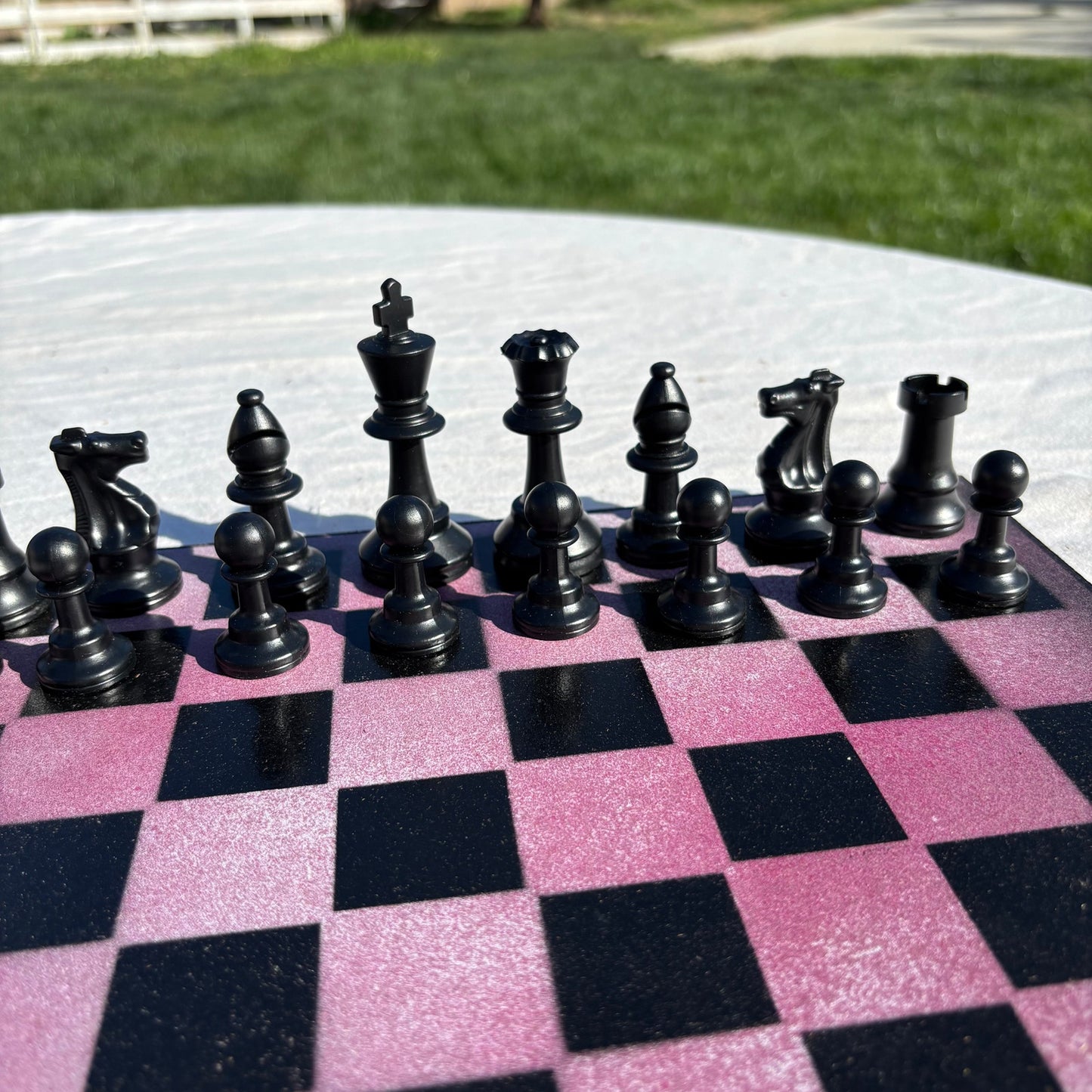 Pink Mist - Painted Chess Set