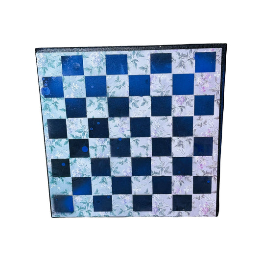 Flowers Purple Hue - Scrapbook Chess Board