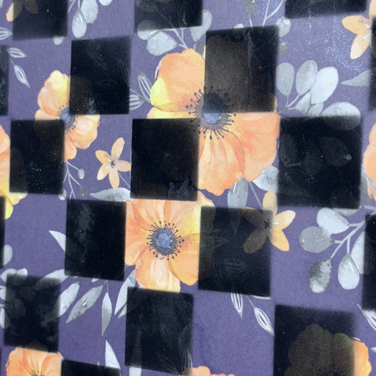 Vintage Blossom Flowers - Scrapbook Chess Board