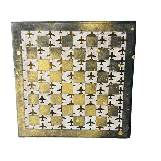 Golden Planes - Scrapbook Chess Board