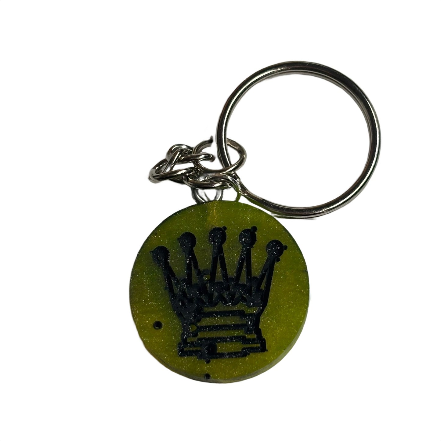 Dark Green Queen - Handmade Resin Keychain