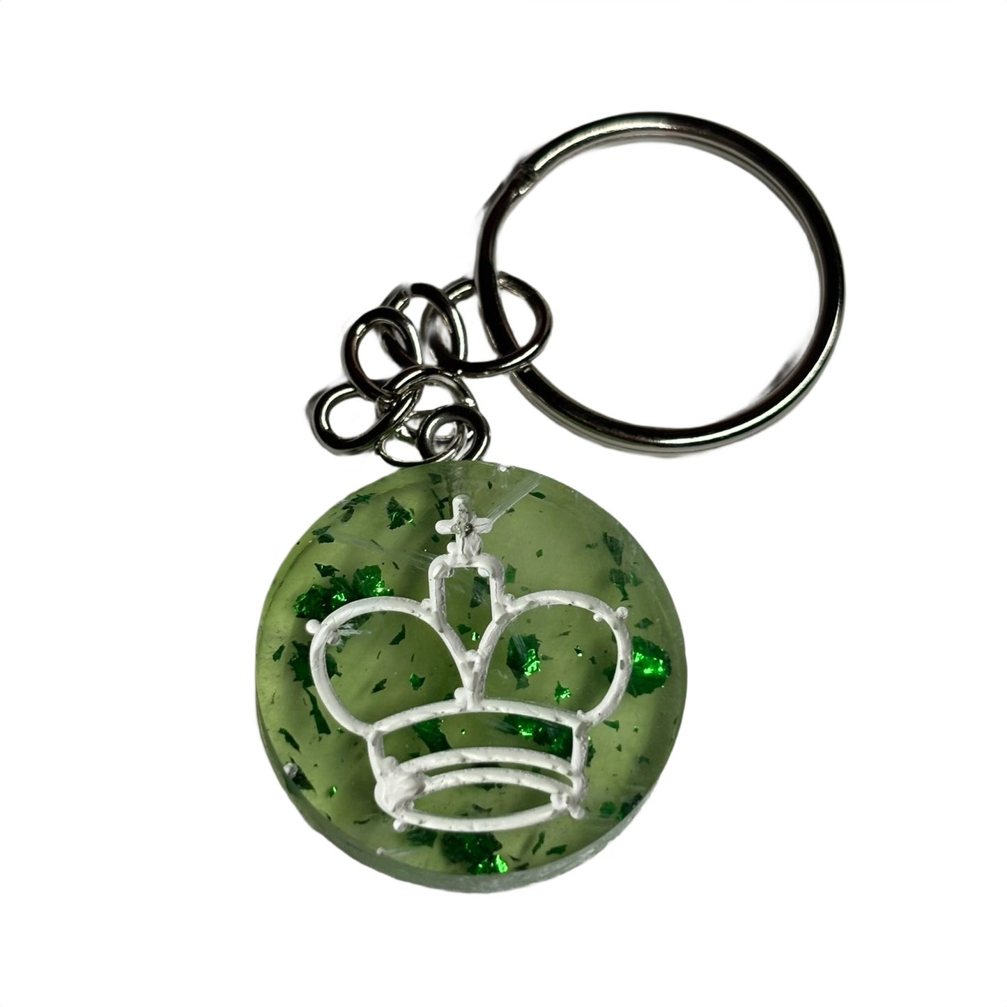 Transparent Green King - Handmade Resin Keychain