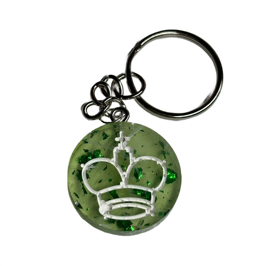 Transparent Green King - Handmade Resin Keychain