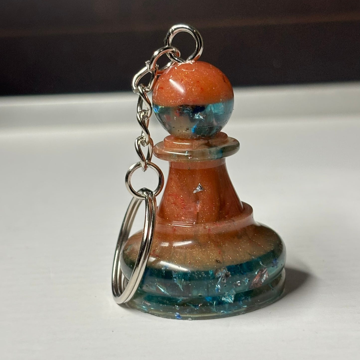Luxury Orange Pawn - Handmade Resin Keychain - Large Edition