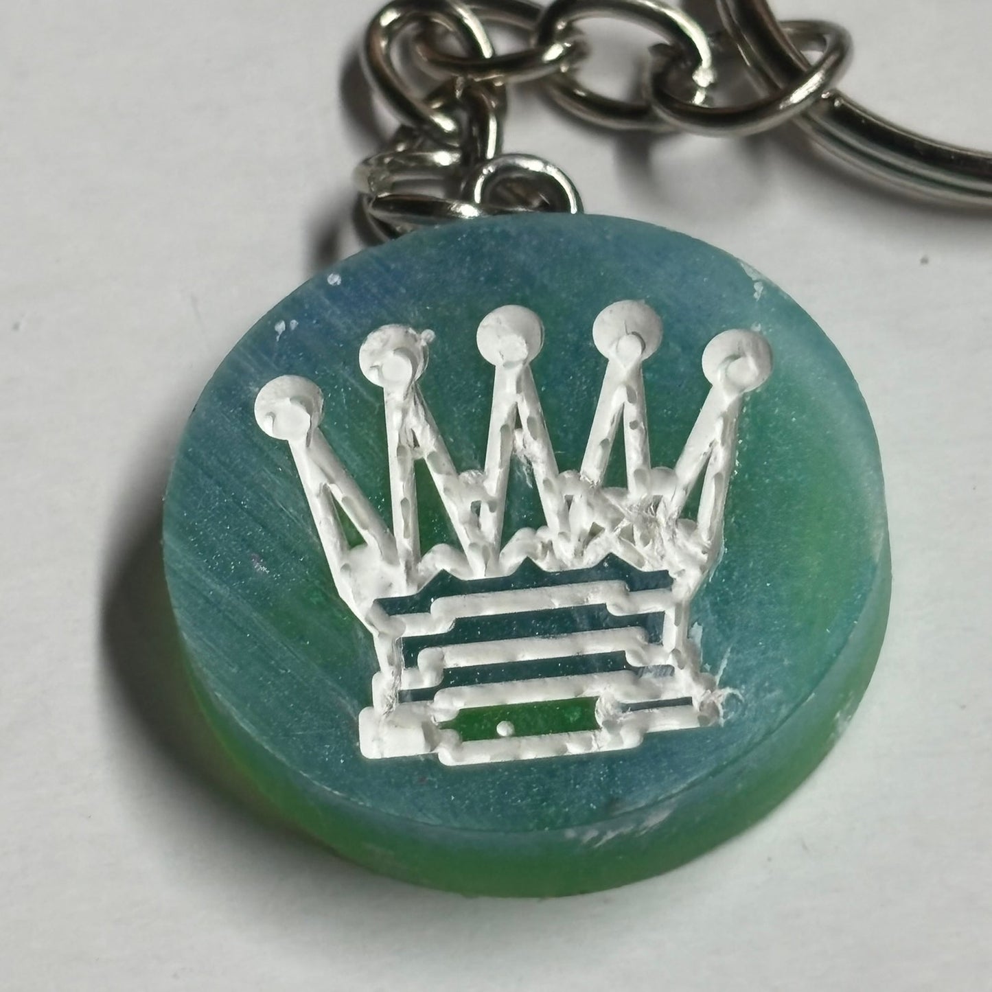 Seattle Colors Queen - Handmade Resin Keychain - Flat Edition
