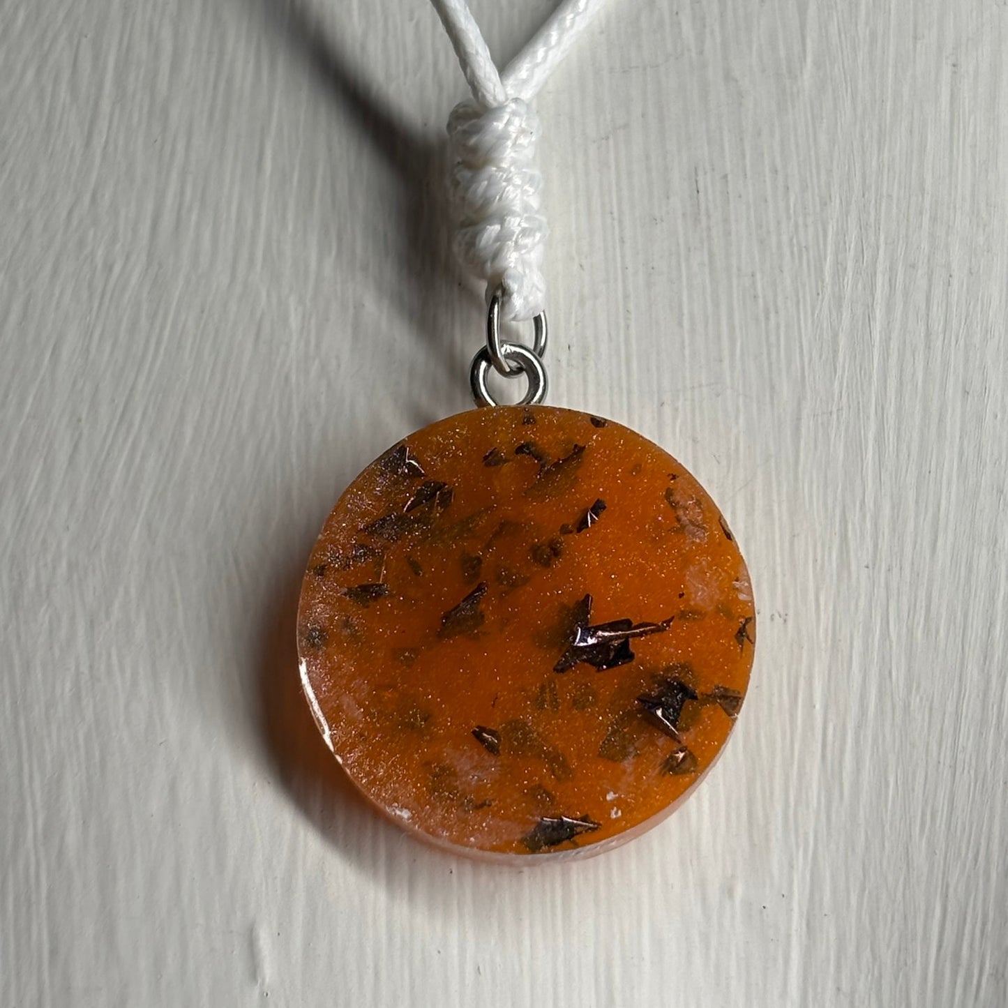 Orange Tiger Bishop - Handmade Resin Chess Necklace