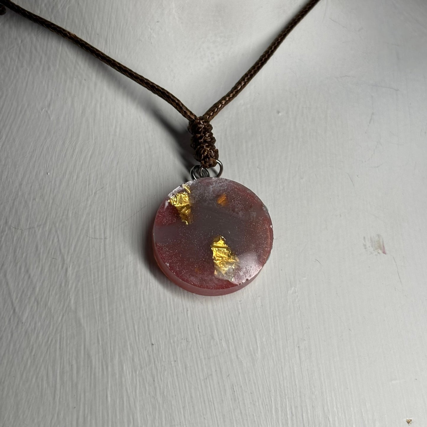 Dusty Pink Pawn - Handmade Resin Chess Necklace