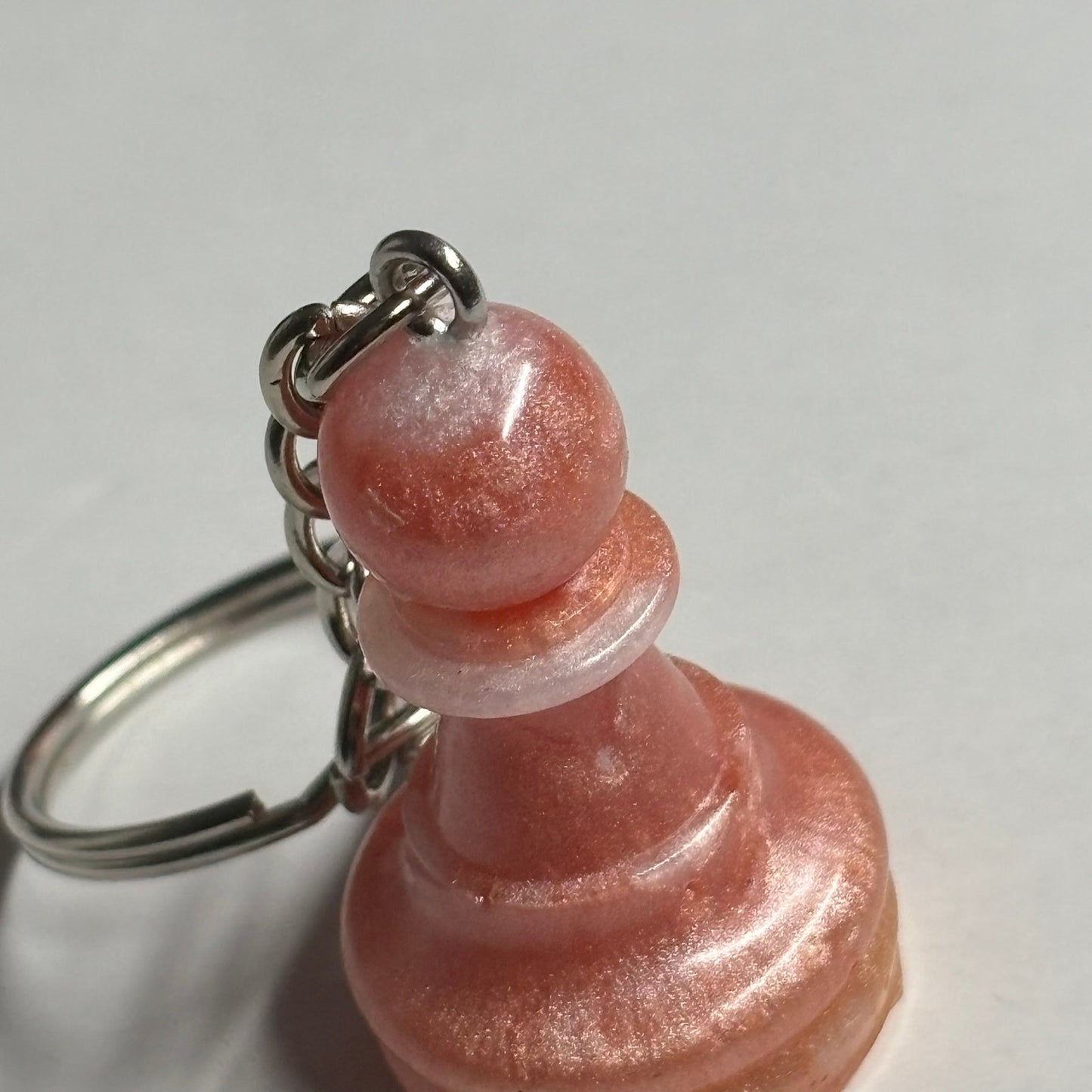 Peach Pink Pawn - Handmade Resin Keychain