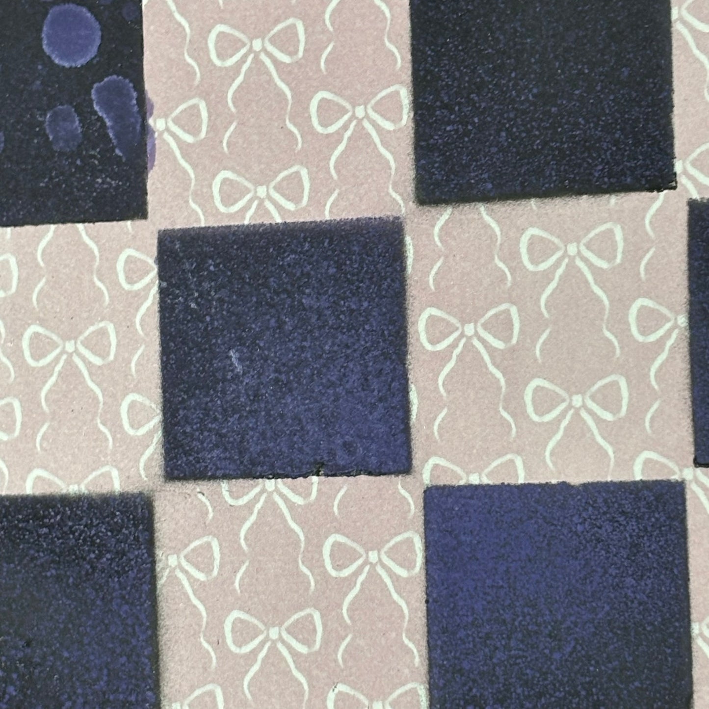 Pink Bows - Scrapbook Chess Board