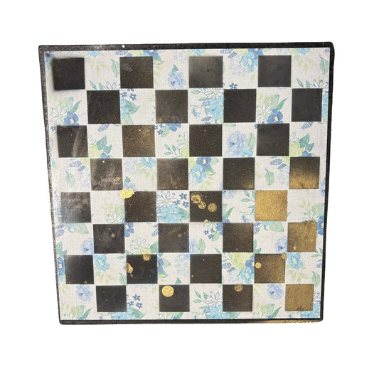 Vintage Blue - Scrapbook Chess Board