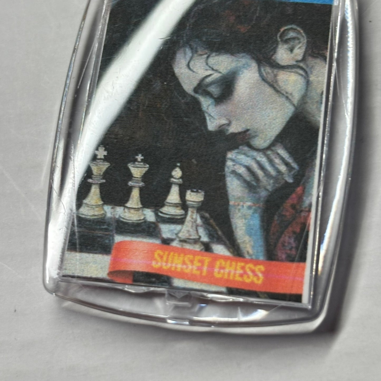 Timid Woman - Chess  Photo Keychain