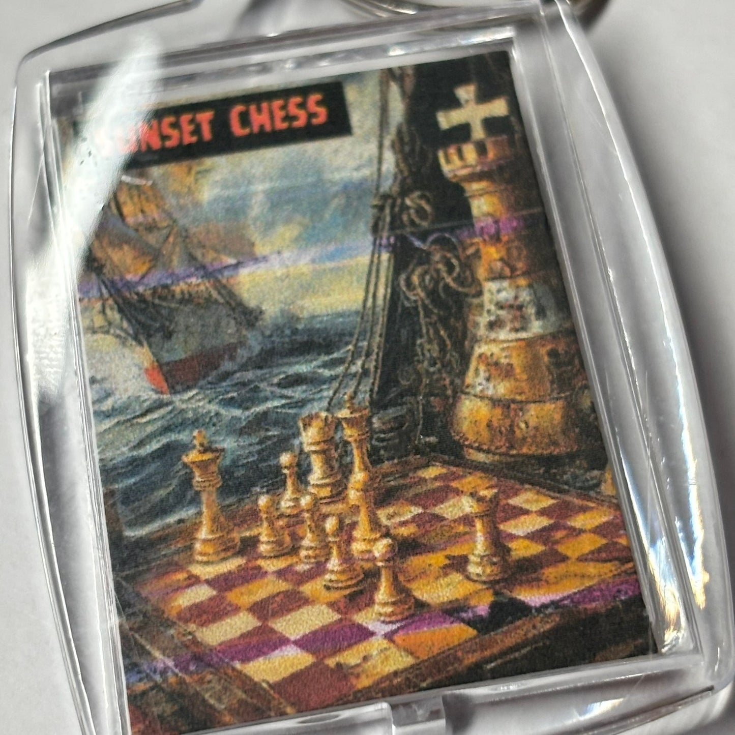 Seaside - Chess  Photo Keychain