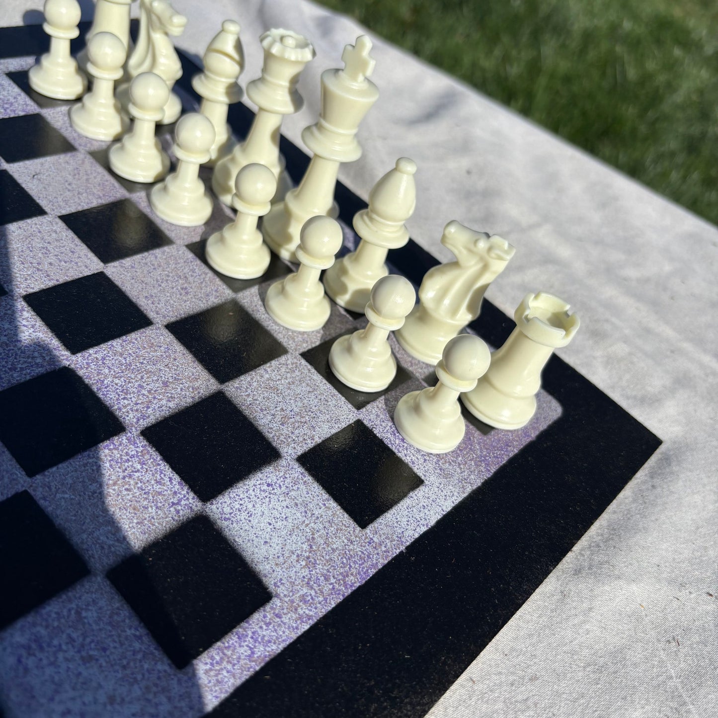 Purple Mist - Painted Chess Set